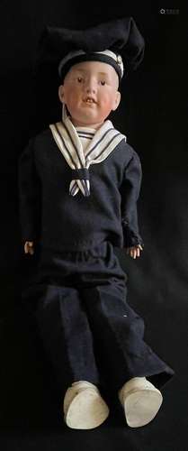 Matrosenjunge / little sailor. Matrose, Kopf aus Biscuit-Por...