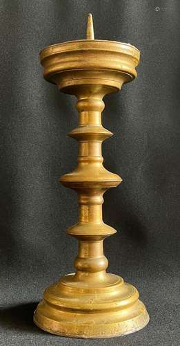 Scheibenleuchter / brass candle holder. 18./19. Jh. oder frü...