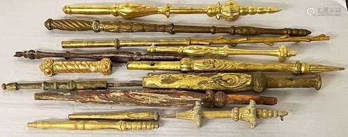 Konvolut von ca. 13 Zeptern/ collection of ca. 13 scepters. ...