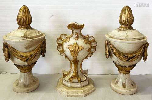 3 Altarvasen/ altar vases. Franken, barock und später, klass...