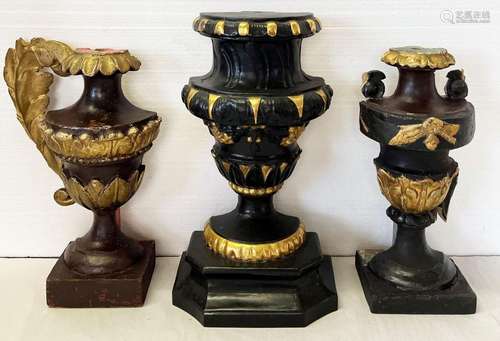 3 Altarvasen/ 3 altar vases. Franken, 18./19. Jh. Fassungen ...