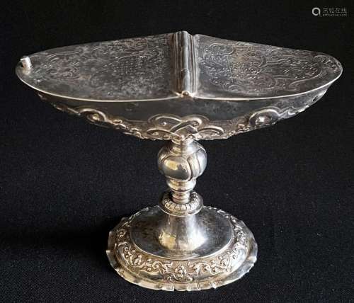 Weihrauchschiff/ Incense boat, 17./18. Jh., Silber (geprüft)...