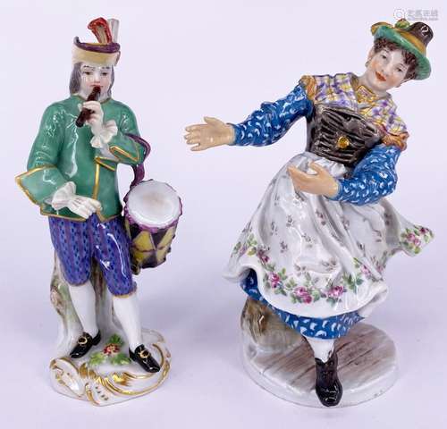 Meissen, zwei Porzellanfiguren: "Trommler", aus de...