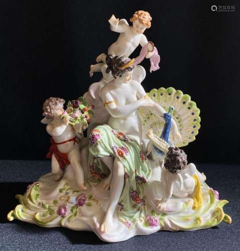 Meissen, allegorische Figurengruppe "Die Luft": Ju...