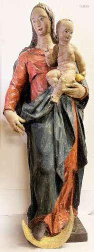 Madonna/ St. Mary with Christ child. Franken, Würzburger Rau...