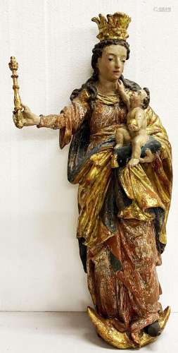 Madonna/ St. Mary with Christ child. Franken, 18. Jh., Origi...