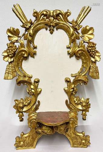 Prunkrahmen mit Standfläche für Figur/ decorative frame with...