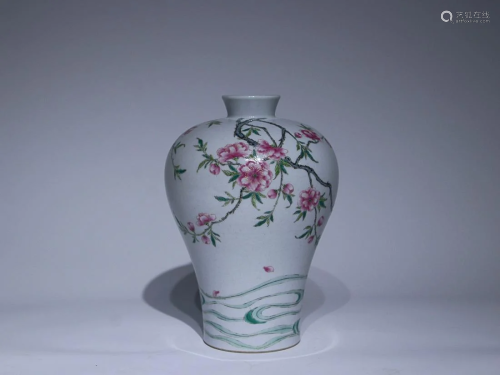 CHINESE FAMILLE-ROSE MEIPING VASE DEPICTING 'FLORAL', 'XUHUA...