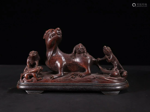 CHINESE AGARWOOD AUSPICIOUS BEAST