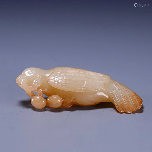 CHINESE HETIAN JADE MAGPIE