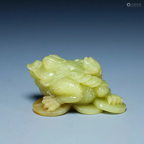 CHINESE HETIAN YELLOW JADE JINCHAN