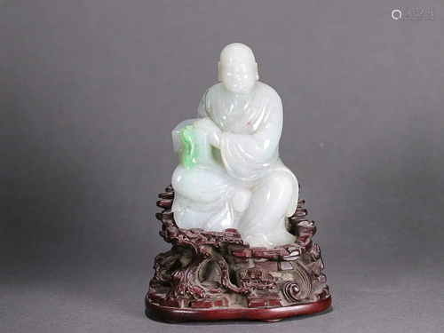 CHINESE JADEITE FIGURE OF ARHAT