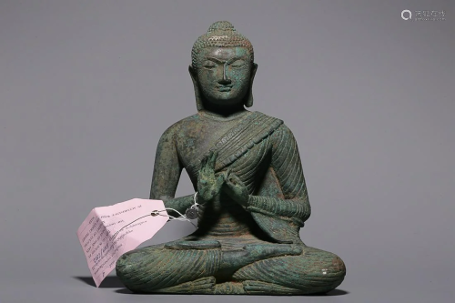 CHINESE BRONZE FIGURE OF SAKYAMUNI