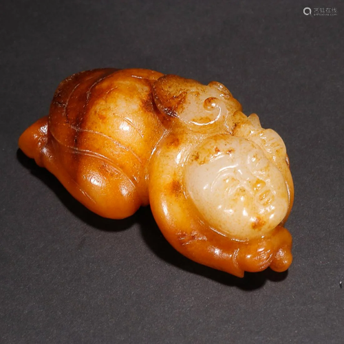 CHINESE HETIAN JADE FIGURE OF BOY