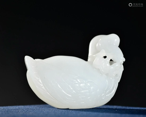 CHINESE HETIAN JADE GOOSE