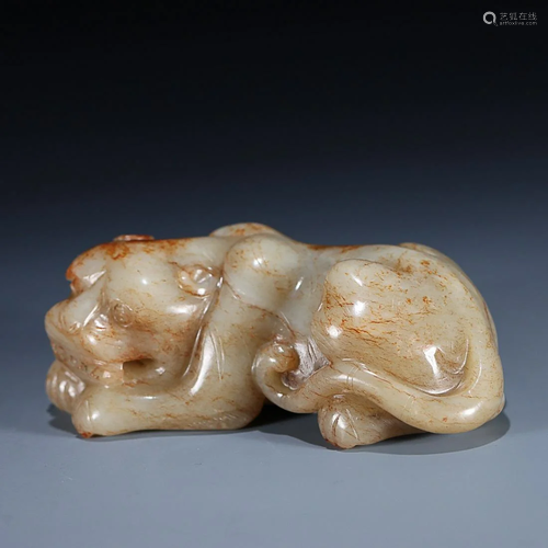 CHINESE HETIAN JADE TIGER