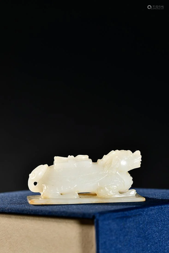 CHINESE HETIAN JADE TORTOISE-DRAGON