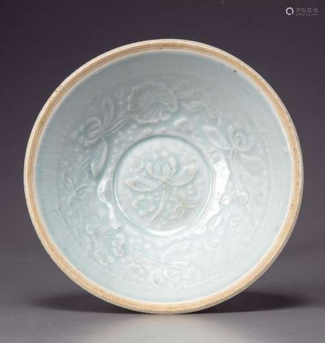 A CHINESE QINGBAI GLAZED 'FLORAL' BOWL, CHINA, SONG DYNASTY ...