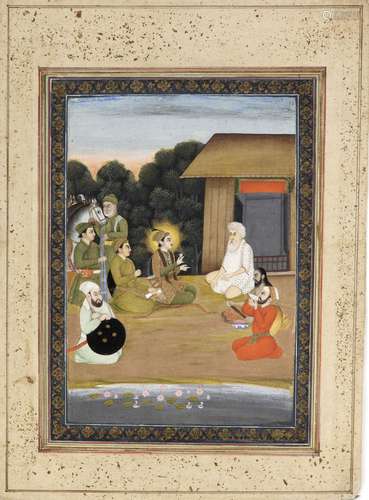 DARA SHIKOH VISITING A HERMIT, MUGHAL INDIA, CIRCA 1790