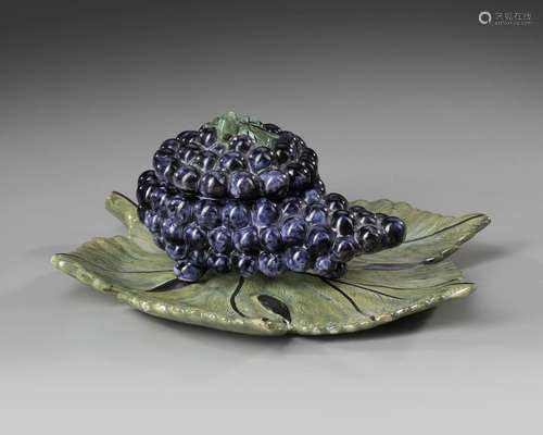 A DELFT 'GRAPE TUREEN' AND COVER, CIRCA 1800