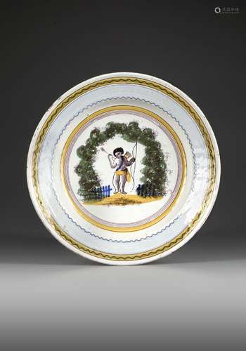 A BRUSSELS FAIENCE DISH, CA 1780-1800