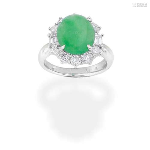 JADE AND DIAMOND RING