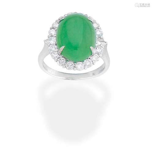 JADE AND DIAMOND RING