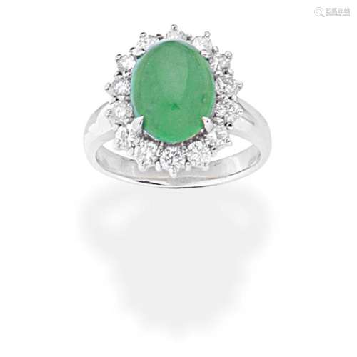 JADE AND DIAMOND RING