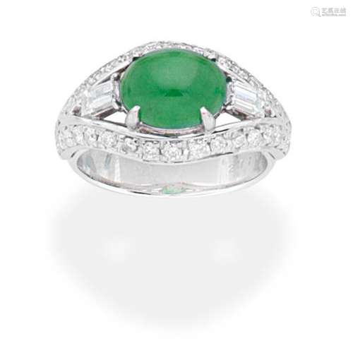 JADE AND DIAMOND RING