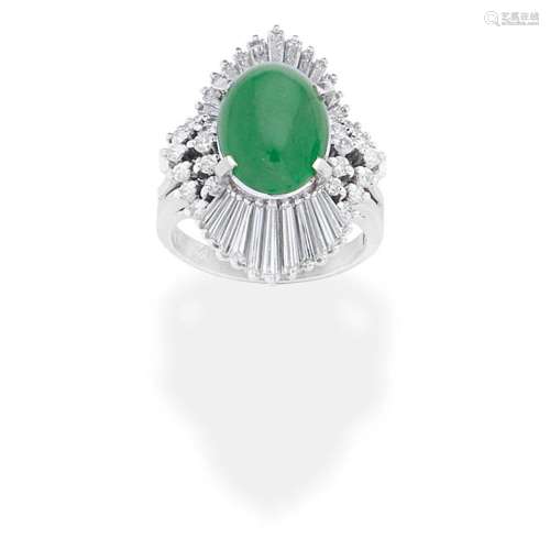 JADE AND DIAMOND BALLERINA RING