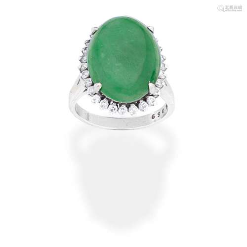 JADE AND DIAMOND RING