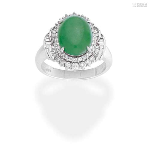 JADE AND DIAMOND RING