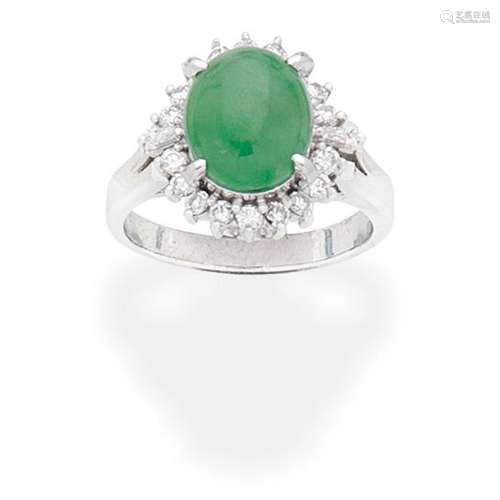 JADE AND DIAMOND RING