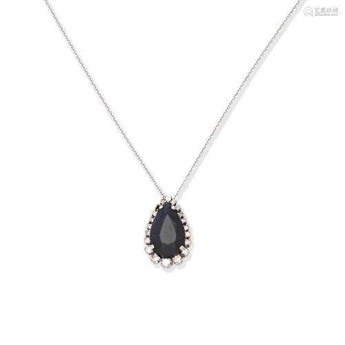 SAPPHIRE AND DIAMOND NECKLACE