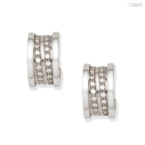 BULGARI DIAMOND 'B.ZERO1' EARRINGS