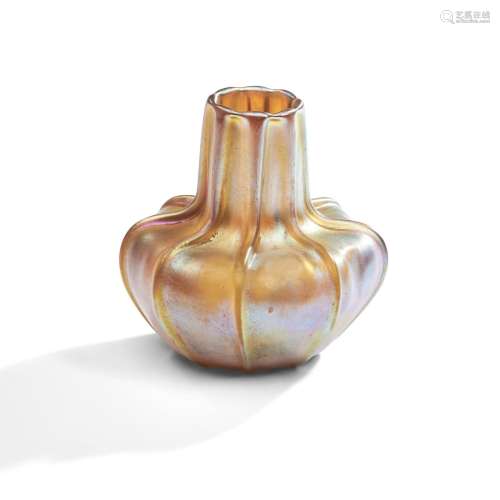 Tiffany Studios Gold Favrile Glass Bud Vase, New York, New Y...