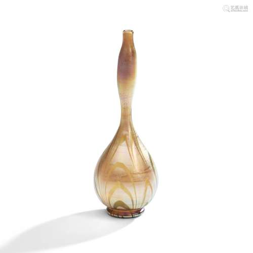 Steuben Aurene Glass Slender Double-gourd Vase, Corning, New...
