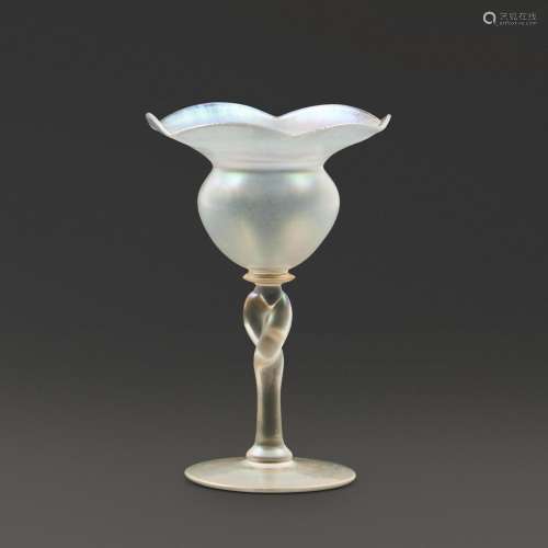 Steuben Verre de Soie Twist-stem Glass Vase, Corning, New Yo...