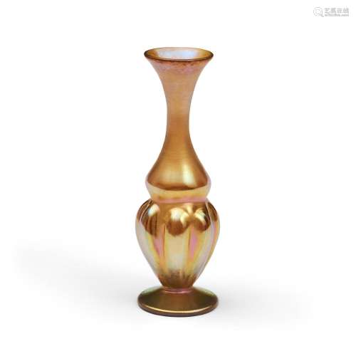 Steuben Gold Aurene Glass Lobed Baluster Vase, Corning, New ...