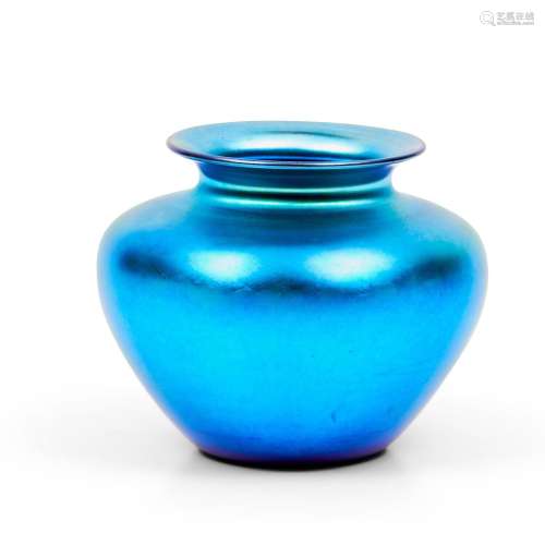 Steuben Blue Aurene Glass Vase, Corning, New York, early 20t...
