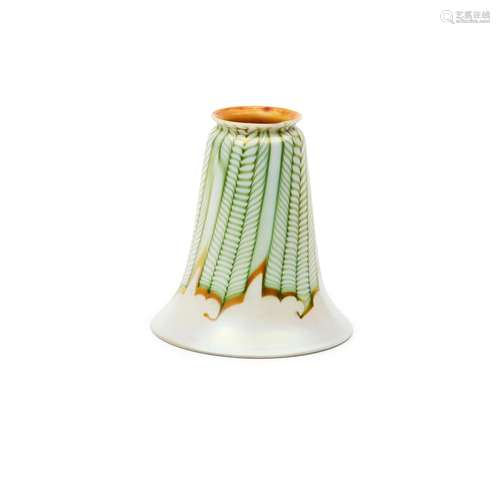 Steuben Green Pulled-zipper Glass Shade, Corning, New York, ...