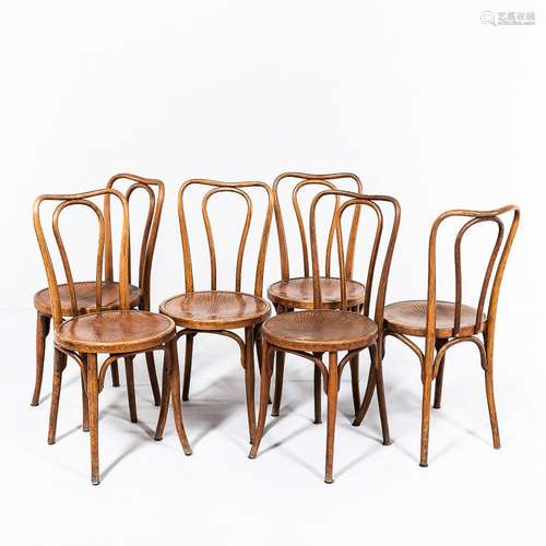 Six Jacob and Josef Kohn Bentwood Side Chairs, Vienna, Austr...