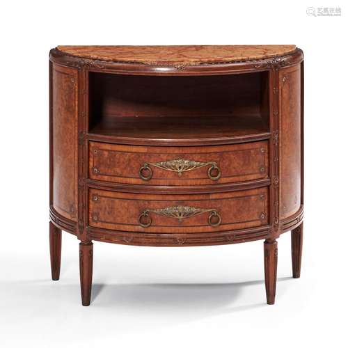 Louis Majorelle (1859-1926) Marble-top Demilune Commode, Nan...