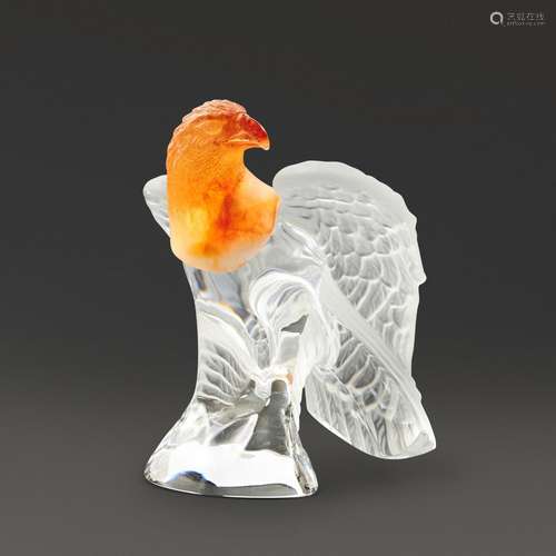 Daum Glass Eagle Sculpture, France, late 20th century, cryst...