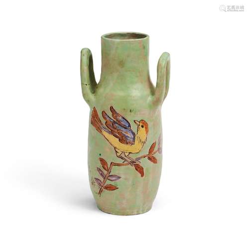 Hevel Bucher (b. 1898) Folk-style Ceramic Vase, Austria, c. ...