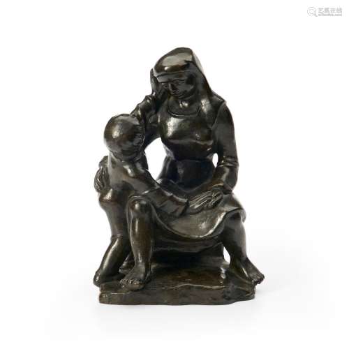 Lucile Passavant (France, 1910-2012) Bronze Sculpture of a M...