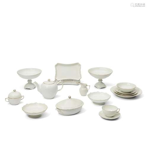 112-piece Royal Copenhagen White Half Lace Pattern Porcelain...