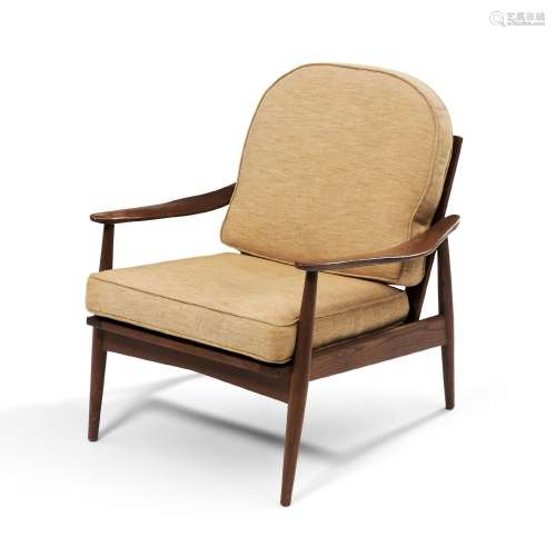 Mid-century Modern Lounge Chair, United States, c. 1970, oak...