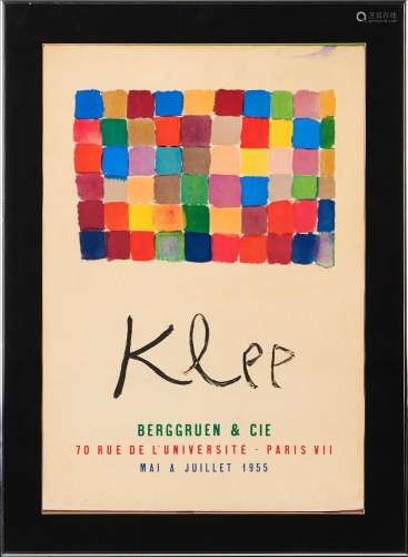 Paul Klee Galerie Berggruen Exhibition Poster, Paris, 1955, ...