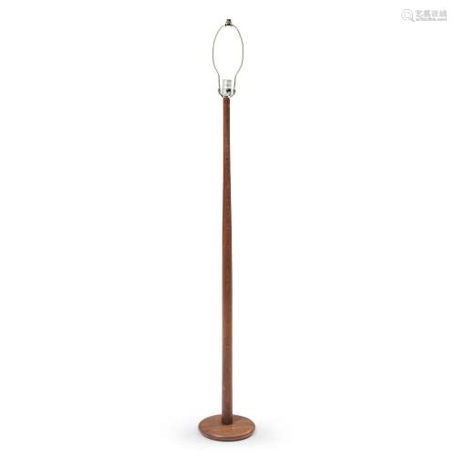 Mid-century Modern Teak Floor Lamp, c. 1960, unmarked, singl...